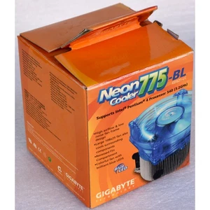 Large Gigabyte Neon 775-BL Cooler Radiator Pentium 4 To 3,2GHz 775 LGA M1110 - Picture 1 of 3
