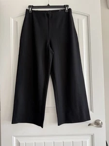 NEW EILEEN FISHER BOILED WOOL ZIP SIDE WIDE LEG PANTS SIZE  M/M - Picture 1 of 10