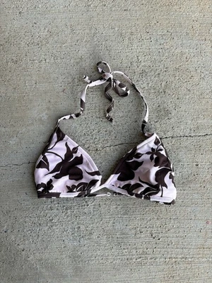 Xhilaration 女式花卉三角比基尼泳装 Y2K 小号粉色美国制造 — 第 1/4 张图片