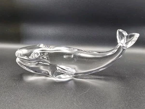 Pisapapeles Transparente Estilo Baccarat 6" Ballena Náutico Playa Casa Decoración  - Imagen 1 de 10