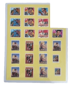 22 Misc. Laminate 29 cent US Postage Stamps -Elvis, Holly, Valens, Williams etc. - Picture 1 of 2