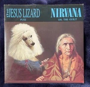 JESUS LIZARD / NIRVANA Puss / Oh, The Guilt EP 7” BLUE VINYL - Picture 1 of 4