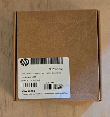 NEW 932535-852 256GB PCI Express NVMe M.2 2280 SSD - Image 1 of 2