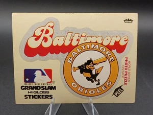 1977 Fleer Grand Slam Hi-Gloss Stickers Baltimore Orioles Team - Picture 1 of 2
