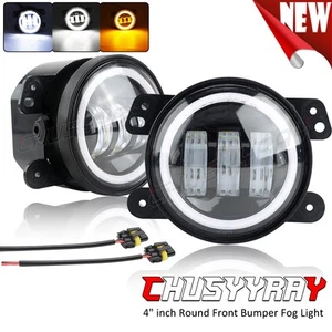 For 2011-2020 Ford Transit Connect 4" Round LED Fog Lights Bumper Driving Lamps - Foto 1 di 16