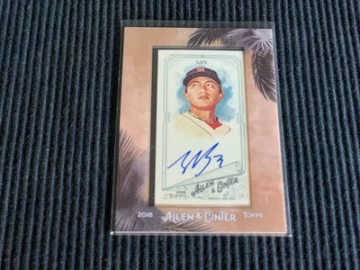 2018 TOPPS ALLEN GINTER TZU-WEI LIN *FRAMED ROOKIE AUTO*  BOSTON RED SOX - Image 1 of 2