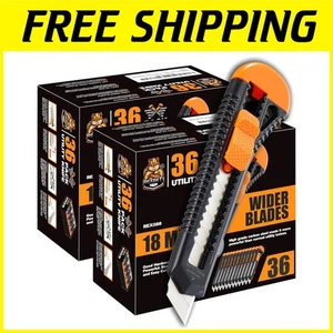 Utility Knife, Retractable Box Cutter for Cartons, - Picture 1 of 9