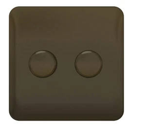 SCHNEIDER LISSE GGBL6022LMBS 2GANG DIMMER MOCHA BRONZE - Picture 1 of 1