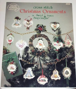 Cross Stitch Christmas Ornaments in Sweet Suspensions Frames American School - Foto 1 di 2