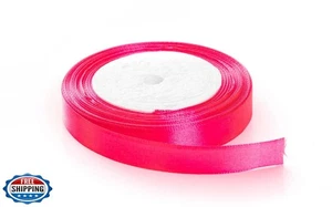Solid Color Satin Fabric Ribbon (Brilliant red, 5/8" x 25 Yards) - Picture 1 of 3