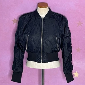 Steve Madden Eva Bomberjacke Schwarz Crop Größe S - Bild 1 von 14