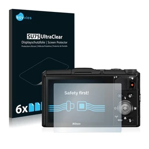 6x Folie für Nikon Coolpix S9700 Schutzfolie Displayschutz Display Schutz Klar - Bild 1 von 11