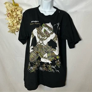 Camiseta Thai Hanuman Negra - VER DESCRIPCIÓN - Unisex Talla Grande - Buda Hindú - Imagen 1 de 4