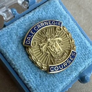 Prendedor vintage Dale Carnegie 1/10 10kt lleno de oro GF cursos negocios y vida - Imagen 1 de 5