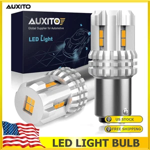2Pcs 1157 12-SMD Amber LED Tail Brake Stop Backup Reverse Turn Signal Light Bulb - Picture 1 of 10