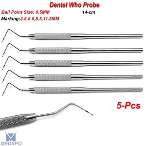 Sondas periodontales Dental Who instrumentos de examen de medición de profundidad de bolsillo nuevos - Imagen 1 de 5