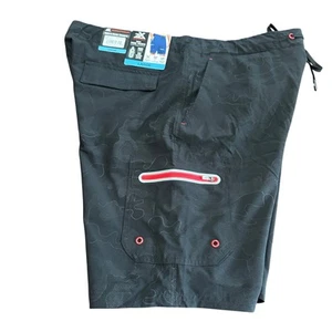ZeroXposur Swim Trunks Men's Large Black NWT Shorts Stretch Fabric UPF 50+ - Picture 1 of 13