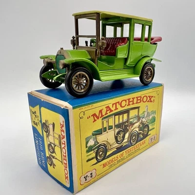 *MATCHBOX LESNEY MODELS OF YESTERYEAR Y-3 1910 BENZ LIMOUSINE APPLE GREEN MINT* - Image 1 of 4
