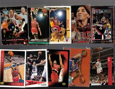 Lote de 20 tarjetas diferentes de Scottie Pippen HOF Bulls NBA Foto 1 de 2