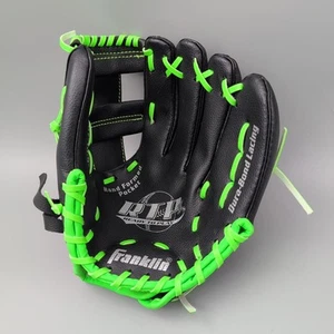 Guante de béisbol para niños jóvenes Franklin Tee Ball RTP 10,5 RH negro y verde 22707 - Imagen 1 de 9