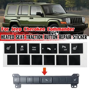 Heated Seat Traction Button Repair Sticker Decal For Jeep Cherokee Commander - Bild 1 von 8