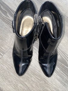 clarks patent boots