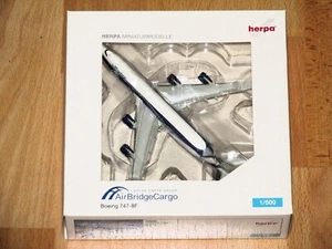 herpa Wings 520898 - Air Bridge Cargo - Boeing 747-8F - 1:500 nuevo + embalaje original - Imagen 1 de 2