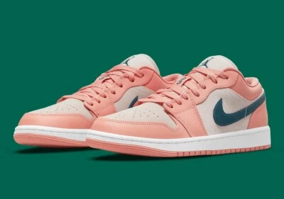 Women’s Size 7.5 Air Jordan 1 Low Madder Root Teal Green DC0774-800 ((No Lid)) - Image 1 of 4