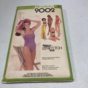 Simplicity 9002 Misses 8 10 12 Swimsuit Bikini Skirt Stretch Knit Pattern Uncut - Picture 1 of 5
