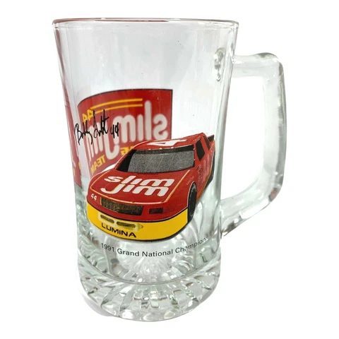 Slim Jim Racing Bobby Labonte  #44 Beer Mug 1991 Grand National Champions Vtg Cover