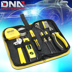 16PCS HOUSEHOLD / OFFICE REPAIR HAND TOOL KIT PLIER WRENCH TAPE MEASURE YELLOW - Picture 1 of 6