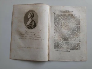 1819 Ortolani, Ritratto/Bio di Gelone, Primo Re di Siracusa - Foto 1 di 1