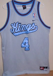 Sacramento Kings Chris Webber Nike Jersey L Nike Team Grey Basketball 1987 - Picture 1 of 3