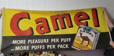 Vintage Camel Cigarettes Tobacco Banner Sign Advertising 8ft