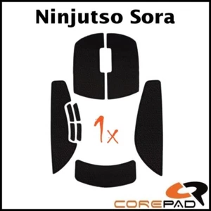 Corepad Soft Grips black Ninjutso Sora Self-Adhesive Mouse Grip Tapes Sticker - Picture 1 of 1