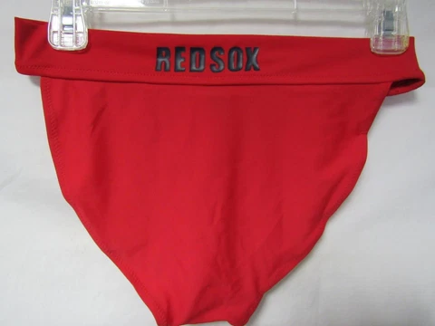 Boston Red Sox Womens Medium Screened Bikini Bottom Swimsuit C1 453 Cover