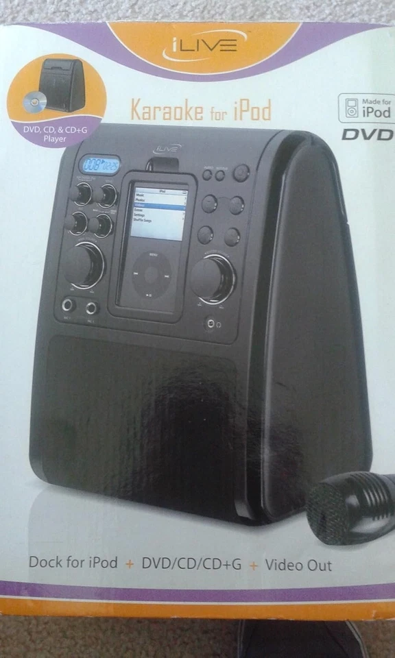 iLive Karaoke para iPod + DVD, CD, CD + G + Salida de video Foto 1 de 1