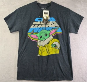 Star Wars Grogu Logo Dark Gray T-Shirt mens Size Medium NEW - Picture 1 of 6
