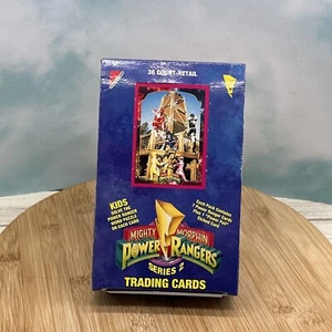 Vtg 1994 Mighty Morphin Power Rangers Series 2 Trading Cards Retail BOX ONLY - Picture 1 of 6