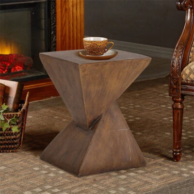 Taburete de hormigón fundido mesa auxiliar ligera mesa auxiliar mesa de acento muebles de arte Foto 1 de 4