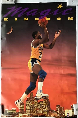 Magic Johnson Lakers Magic Kingdom 1991 Costacos Bros. Poster (35"x23") - Image 1 of 4