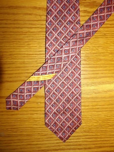 Ermenegildo Zegna Men's TIE Pink & Blue Diamond Floral 100% Silk ITALY NWOT - Imagen 1 de 2