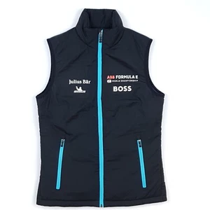 Hugo Boss Gilet Small Men Formula E Black Padded Racing Bodywarmer Vest Michelin - Picture 1 of 21