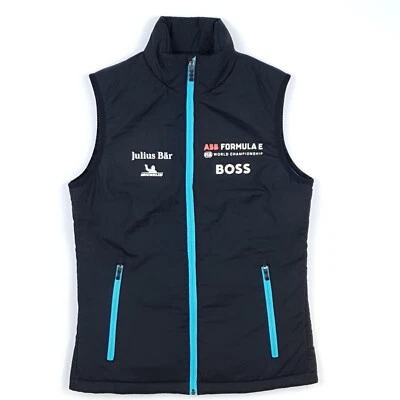 Hugo Boss Gilet Small Men Formula E Black Padded Racing Bodywarmer Vest Michelin - Image 1 of 4