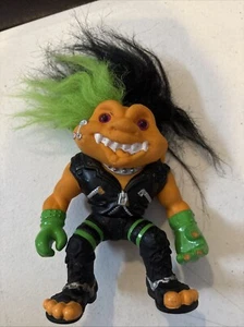 Vintage 1992 Hasbro Battle Trolls Punk Rock Figure w/ Black & Green Hair - Picture 1 of 3