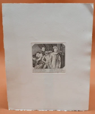 Gravure XIXème - Arlequin, Pierrot et Scapin - D'Après Antoine Watteau - Photo 1/2