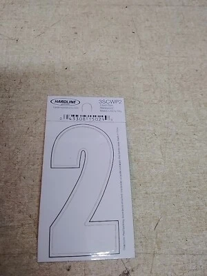 Hardline Self Adhesive Boat Sticker 3SCWP2 Number 2 3" Waterproof - Image 1 of 2