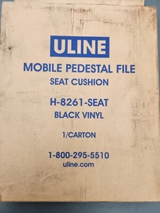 ULine Mobile Pedestal File Seat Cushion Black Vinyl H-8261 - Picture 1 of 1