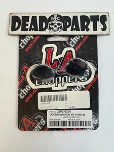 Harley chrome LA Choppers 96-14 mirror mount covers LA-9001-00 - Picture 1 of 2