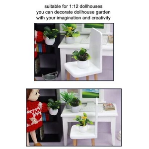 4 Pcs Dollhouse Potted Plant Miniature Artificial Flower Tiny Bonsai - Picture 1 of 12